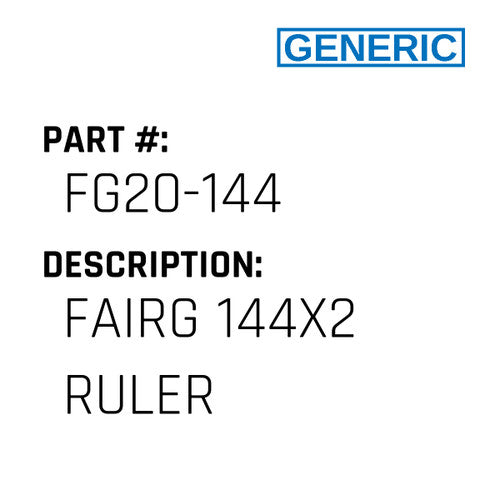 Fairg 144X2 Ruler - Generic #FG20-144