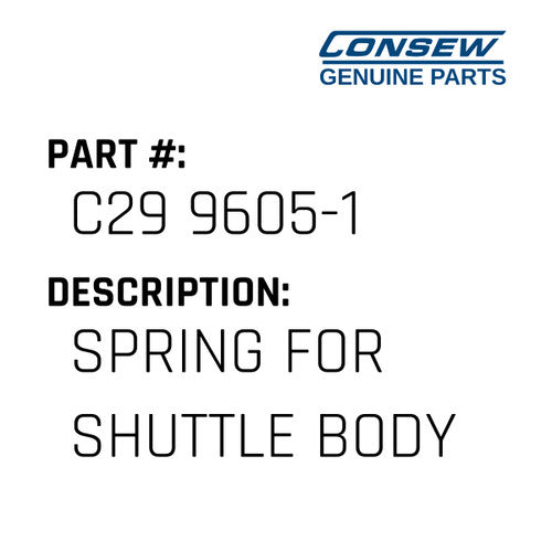 Spring For Shuttle Body - Consew #C29 9605-1