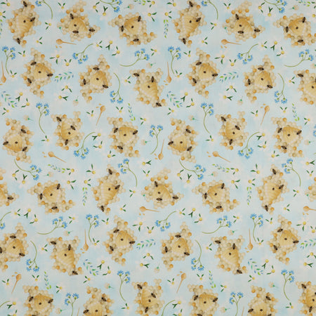 Enchanted Spring Fabric Collection - Bee My Honey Blue