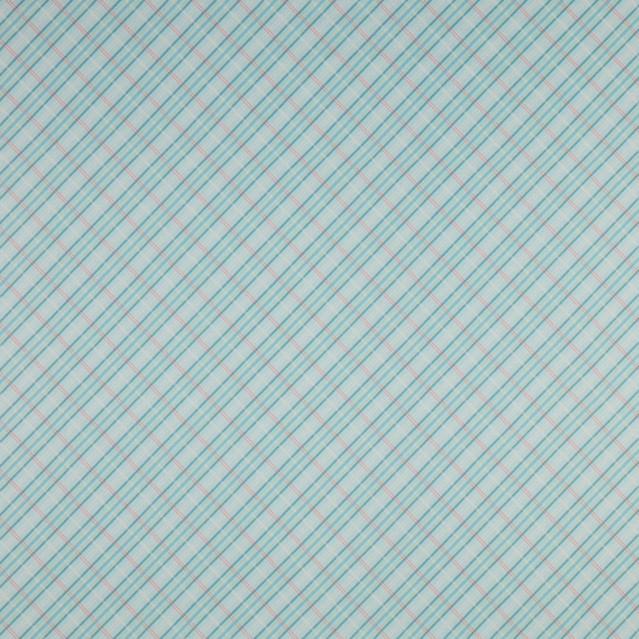 Enchanted Spring Fabric Collection - Pastel Plaid Blue