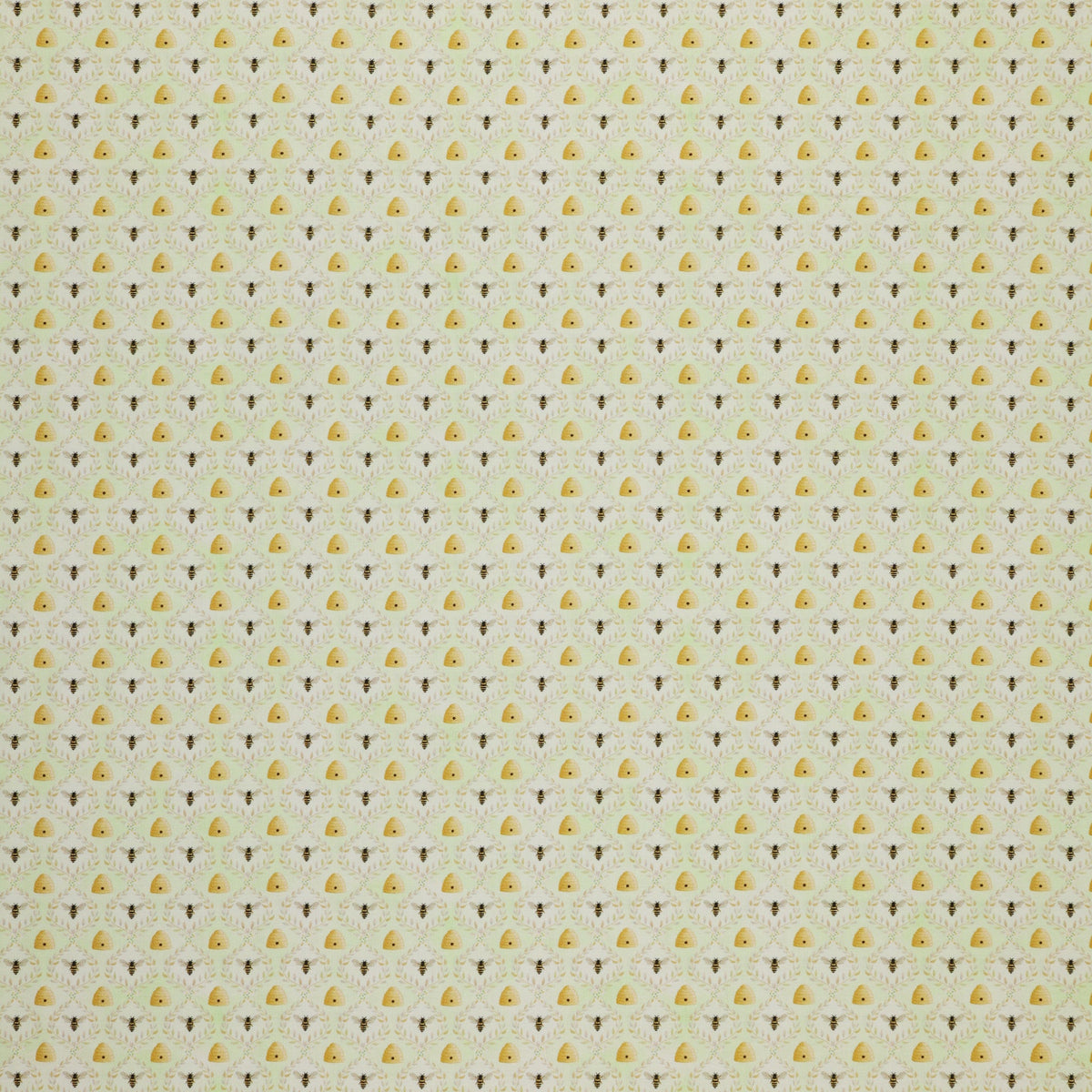 Enchanted Spring Fabric Collection - Sweet Bees Green