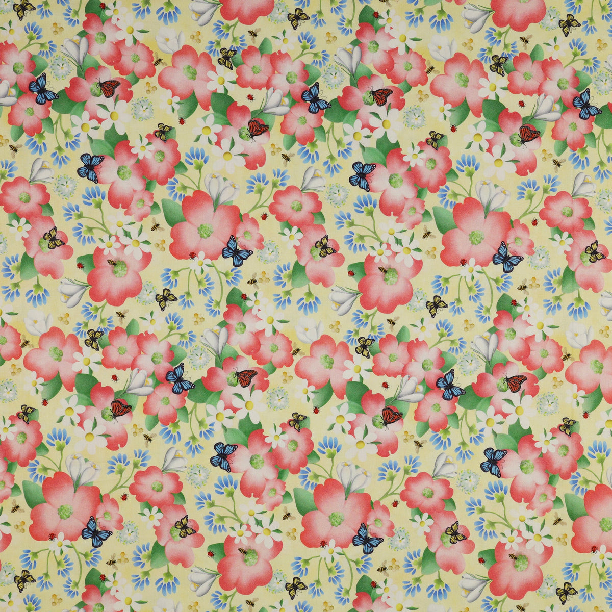 Enchanted Spring Fabric Collection - Blooming Garden Yellow