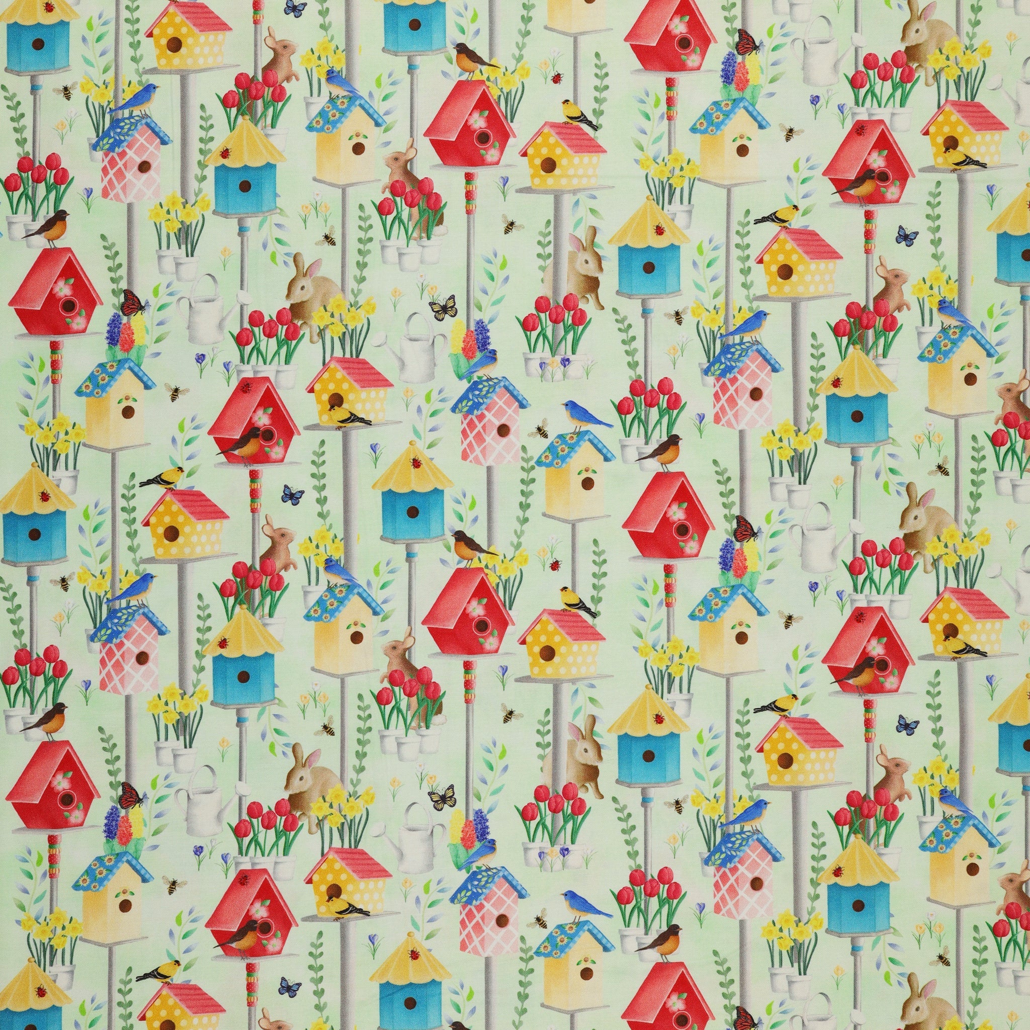 Enchanted Spring Fabric Collection - Enchanted Spring Scenic Green