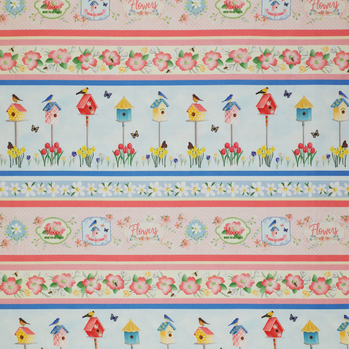 Enchanted Spring Fabric Collection - Enchanted Spring Stripe