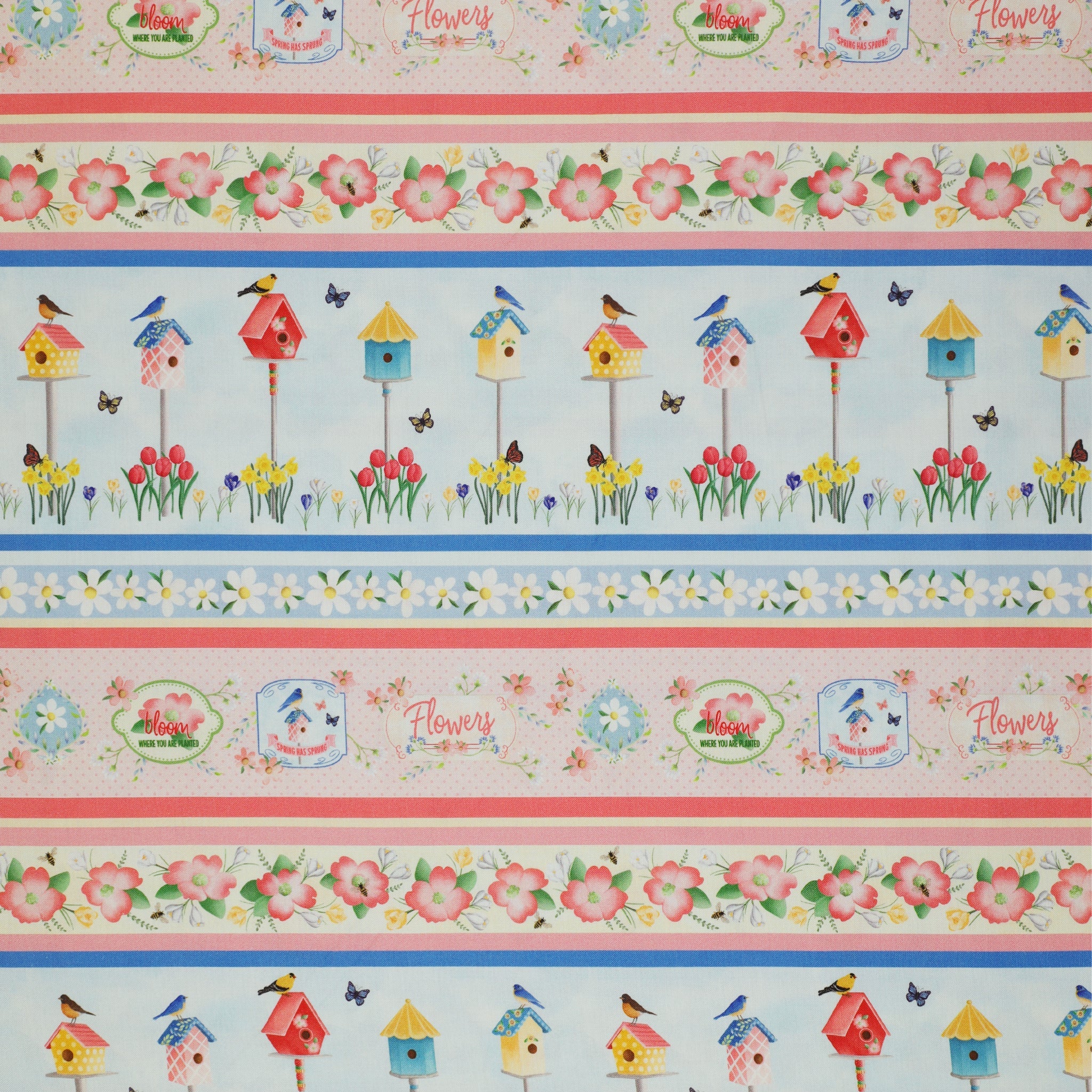 Enchanted Spring Fabric Collection - Enchanted Spring Stripe