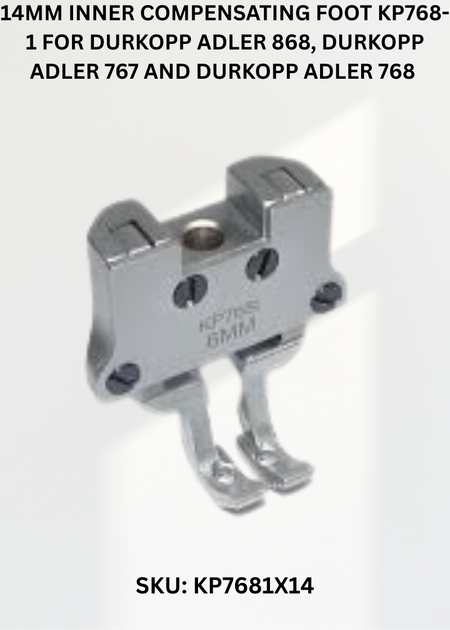 14Mm Inner Compensating Foot KP768-1 for Durkopp Adler 868, Durkopp Adler 767 and Durkopp Adler 768 Sewing Machines