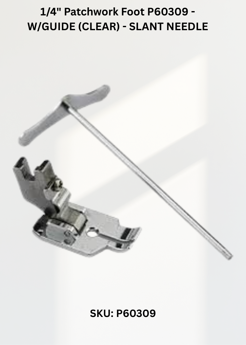 1/4" Patchwork Foot - W/GUIDE (CLEAR) - SLANT NEEDLE