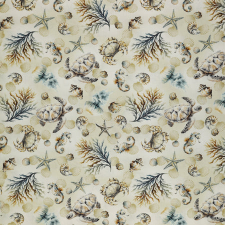 Coastal Escape Fabric Collection - Marine Life Neutral