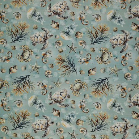 Coastal Escape Fabric Collection - Marine Life Ocean