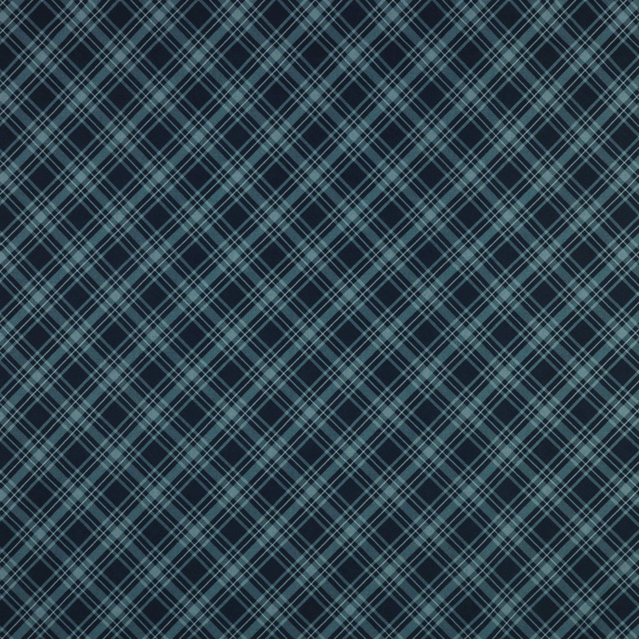 Coastal Escape Fabric Collection - Maritime Plaid Dark Blue