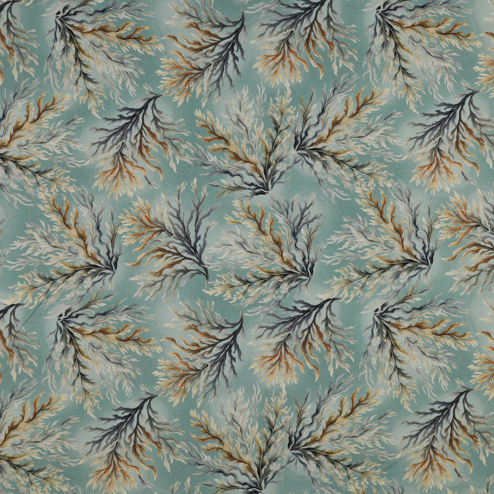 Coastal Escape 108" Wide Quilt Backing - Coral Ocean