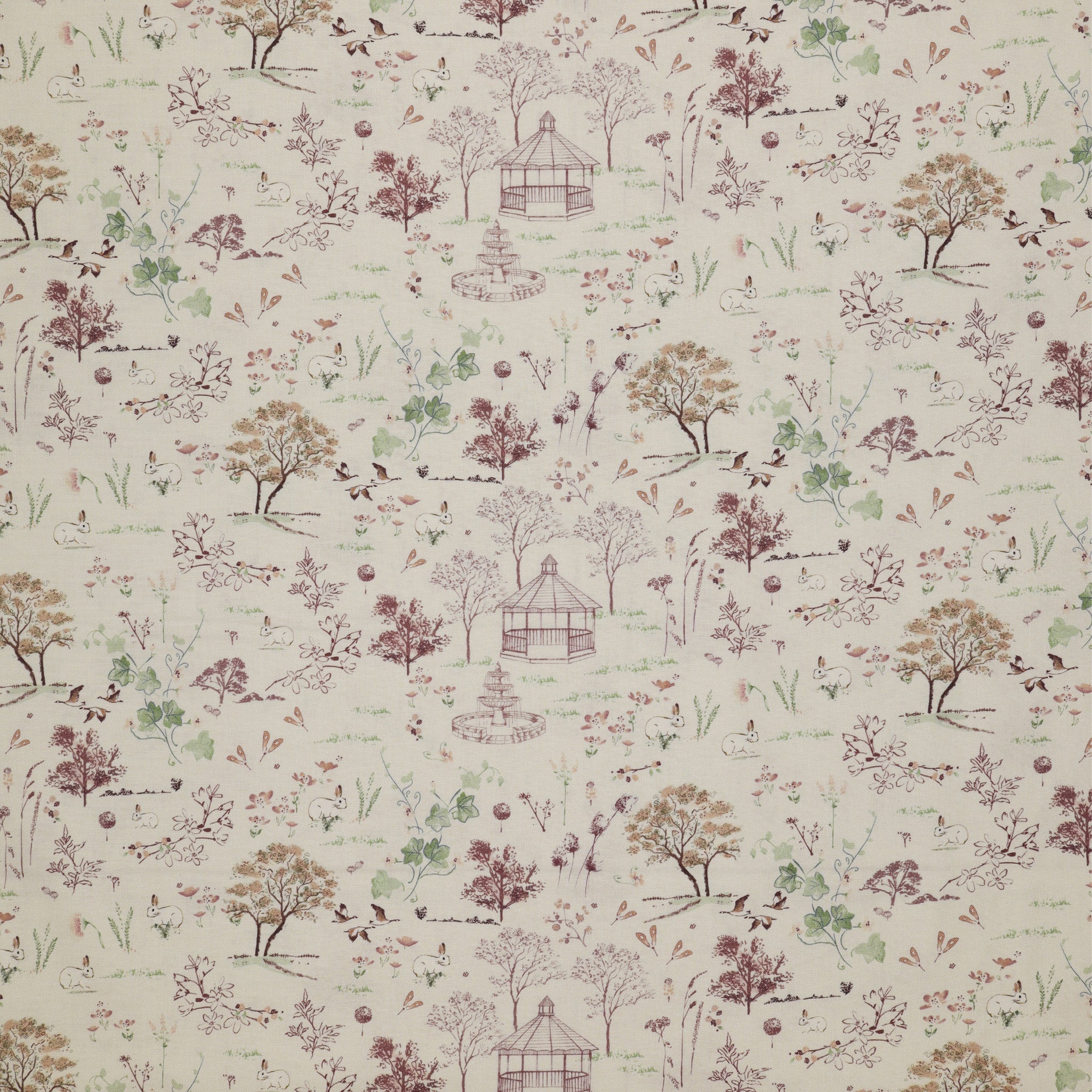 Sweet Meadow Fabric Collection - Gazebo Garden Cream