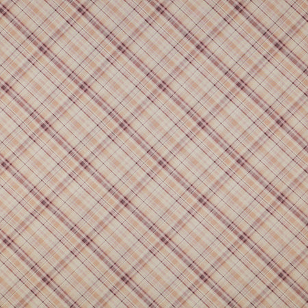 Sweet Meadow Lawn Fabric Collection - Plaid Lawn Peach/Mauve