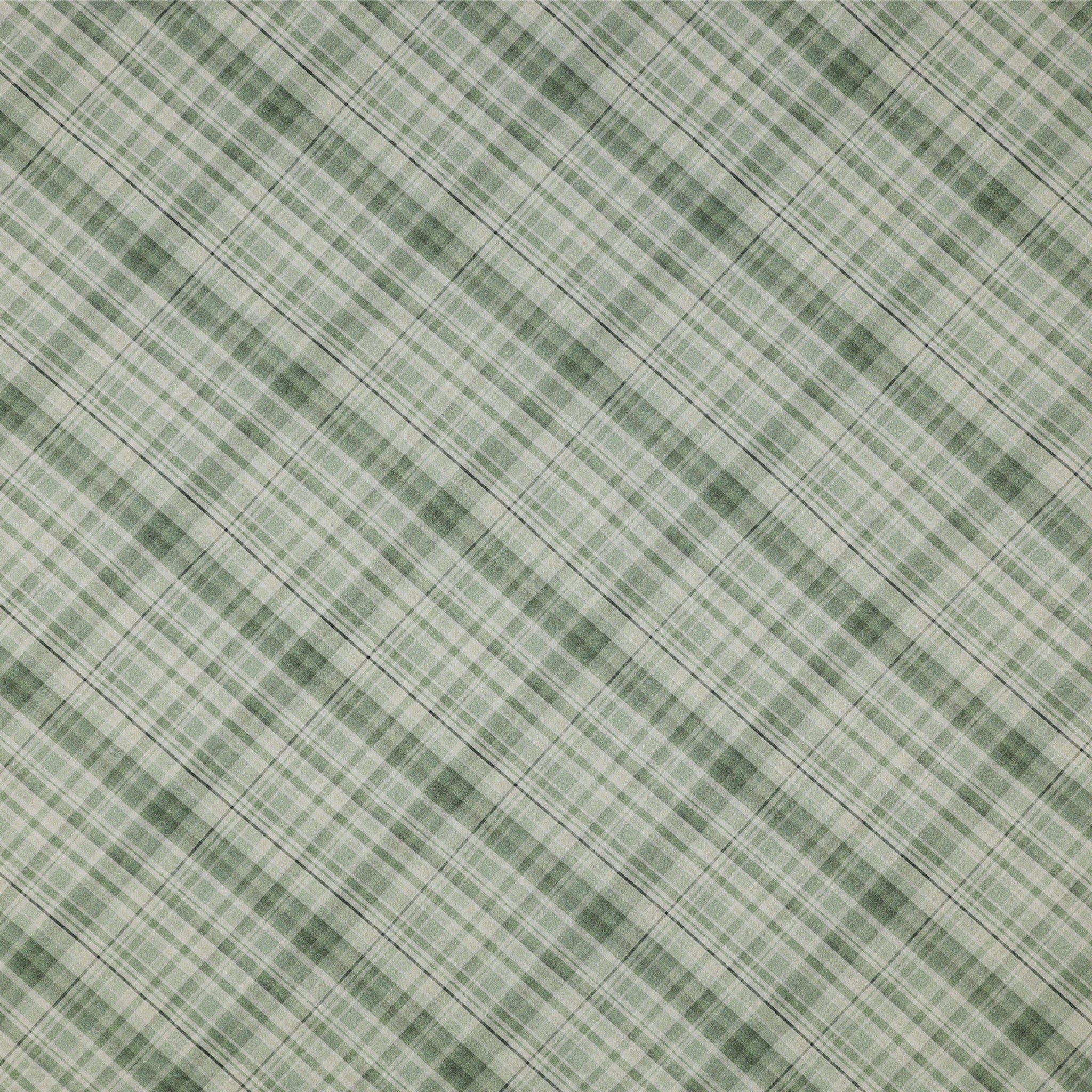 Sweet Meadow Lawn Fabric Collection - Plaid Lawn Sage