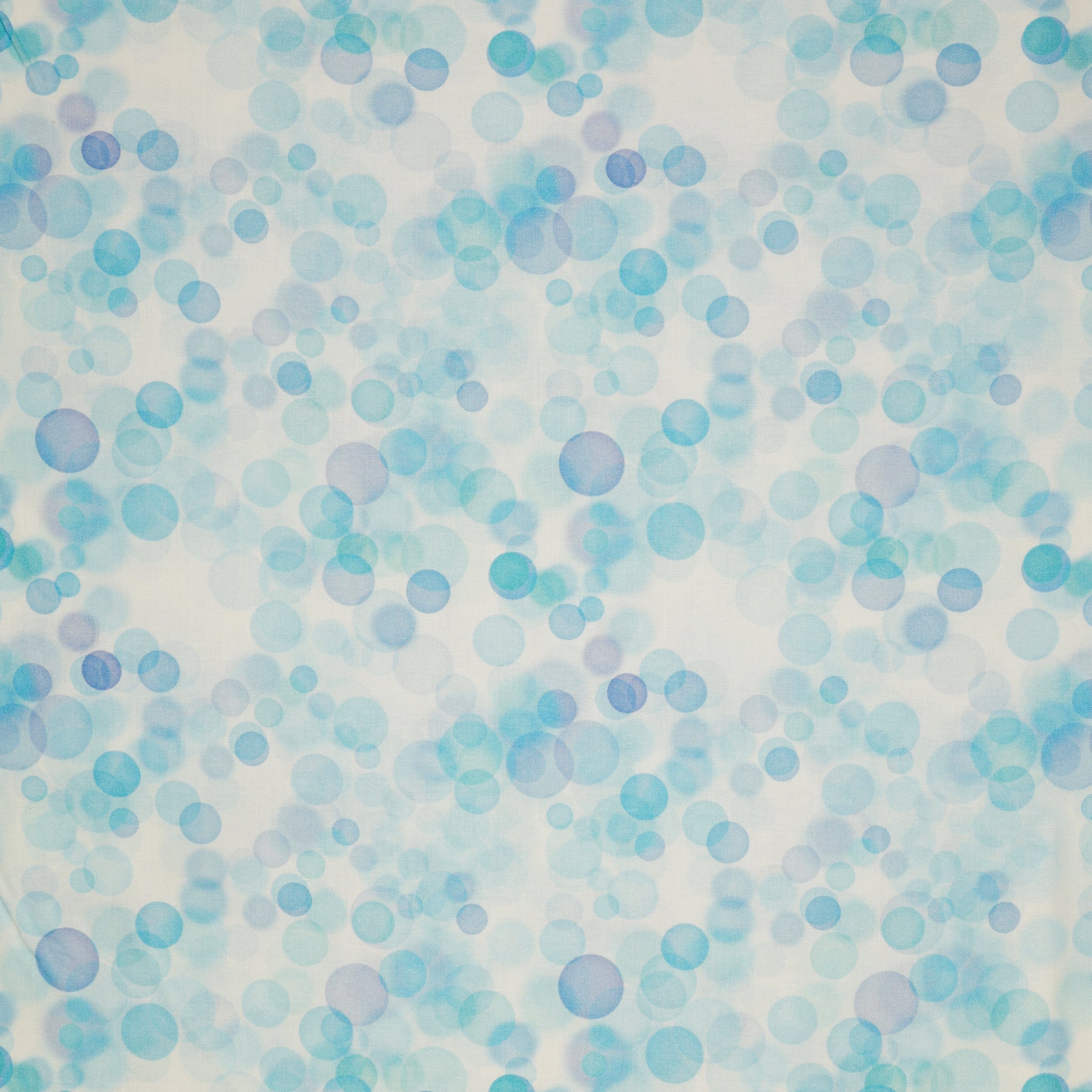 Swim With Me Fabric Collection - Watercolor Bubbles White/Blue