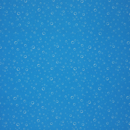 Swim With Me Fabric Collection - Bubbly Medium Blue