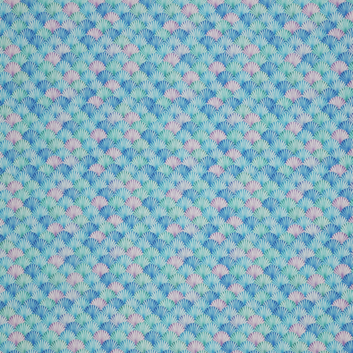 Swim With Me Fabric Collection - Scalloped Shells Blue