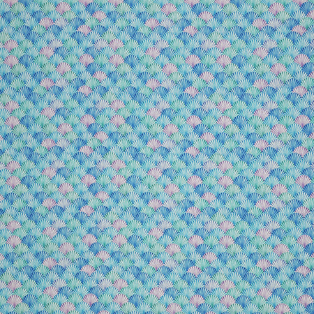 Swim With Me Fabric Collection - Scalloped Shells Blue