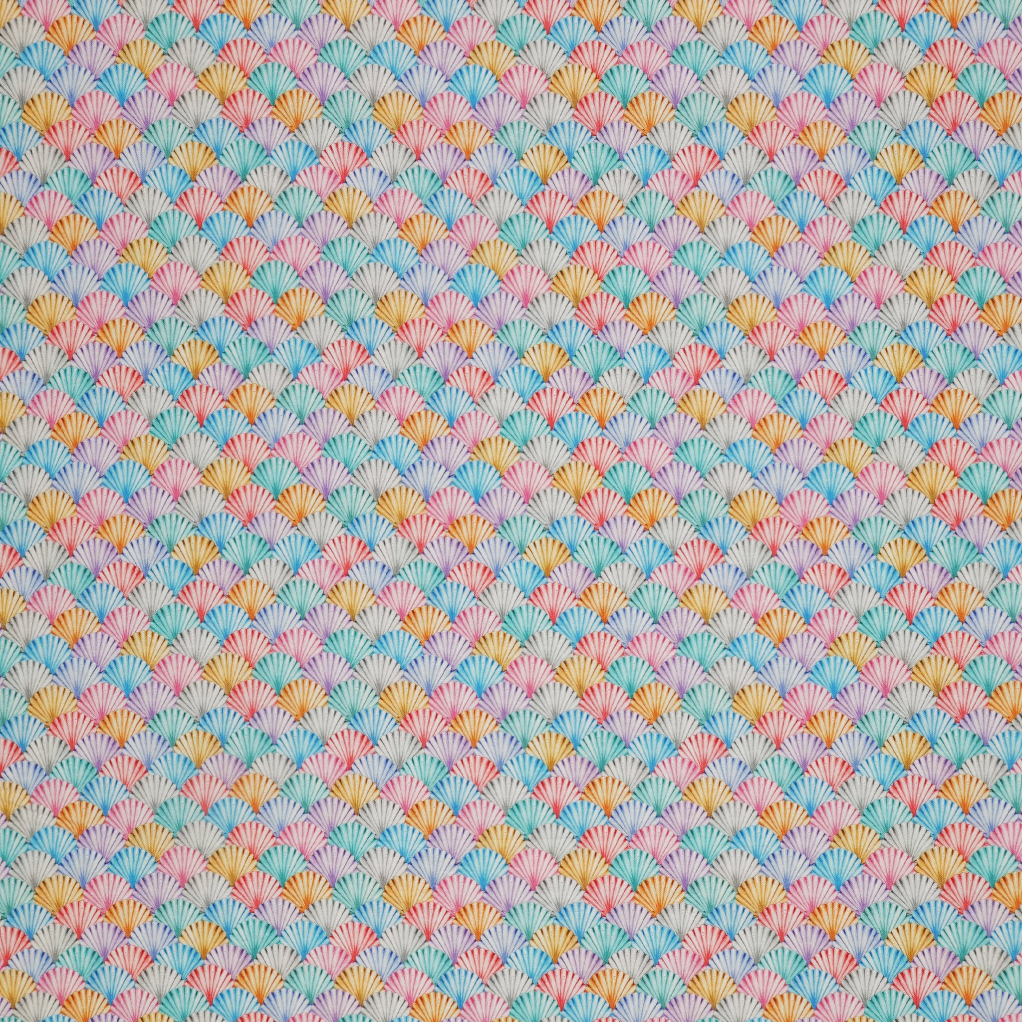 Swim With Me Fabric Collection - Scalloped Shells Multi