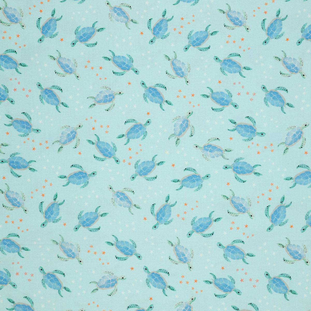 Swim With Me Fabric Collection - Sea Turtles Light Blue