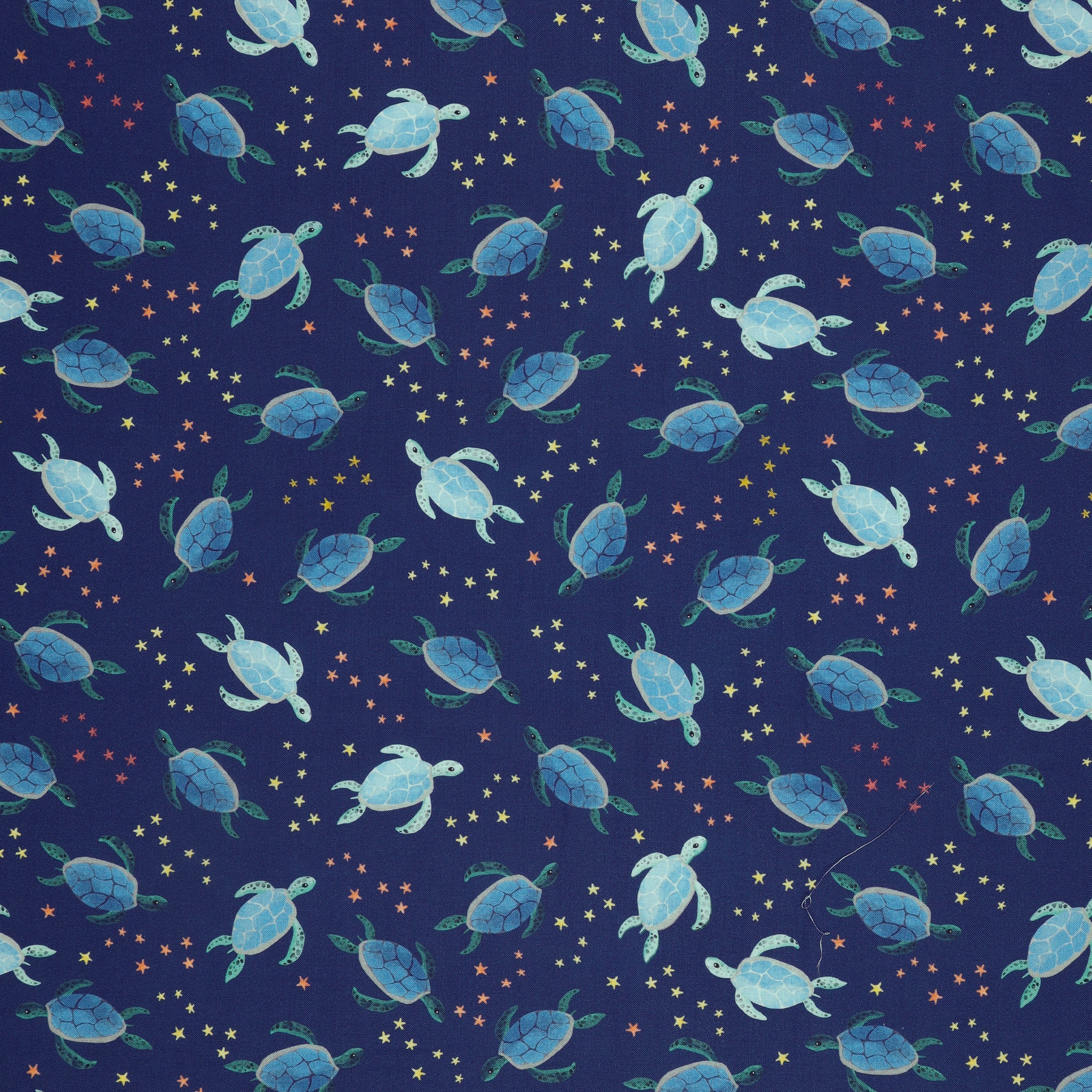 Swim With Me Fabric Collection - Sea Turtles Navy