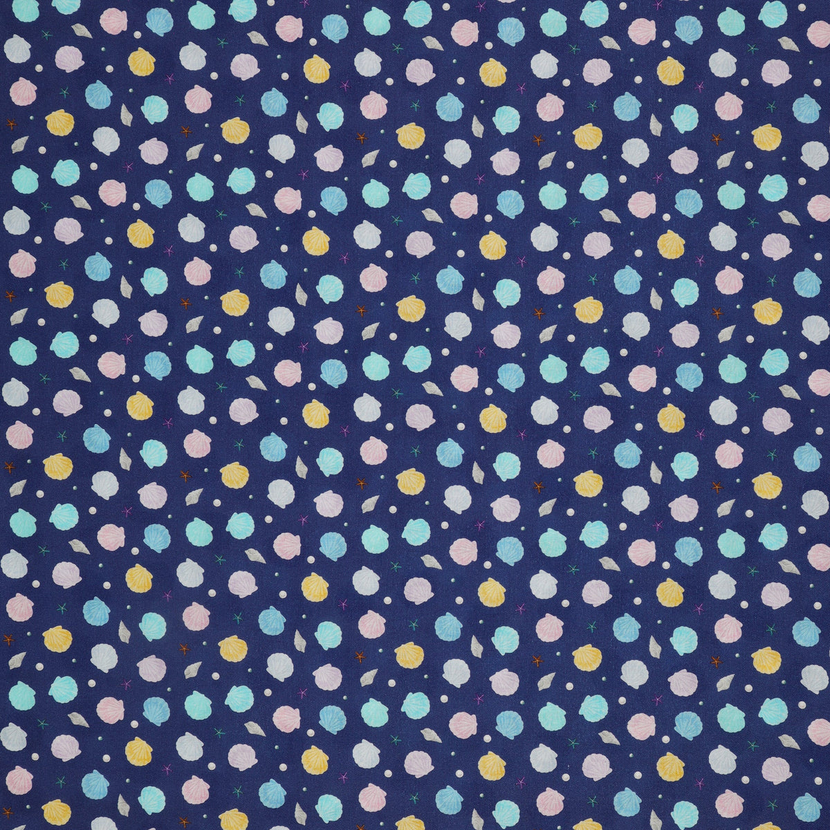 Swim With Me Fabric Collection - Little Shells Navy