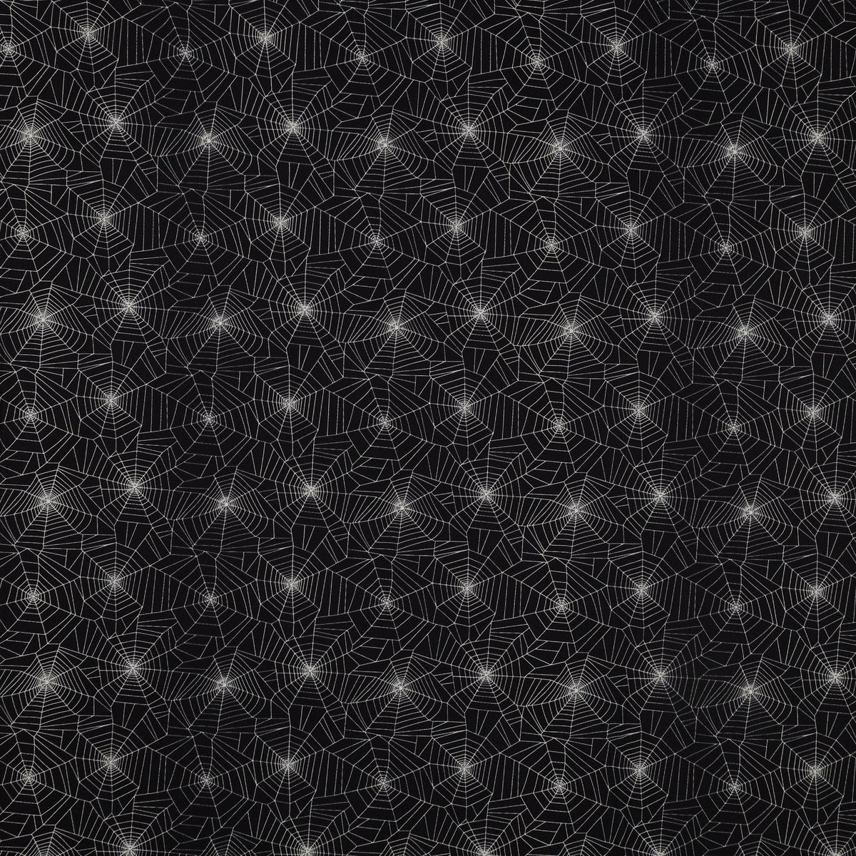Ghostly Soiree Fabric Collection - Ghostly Cobwebs Black