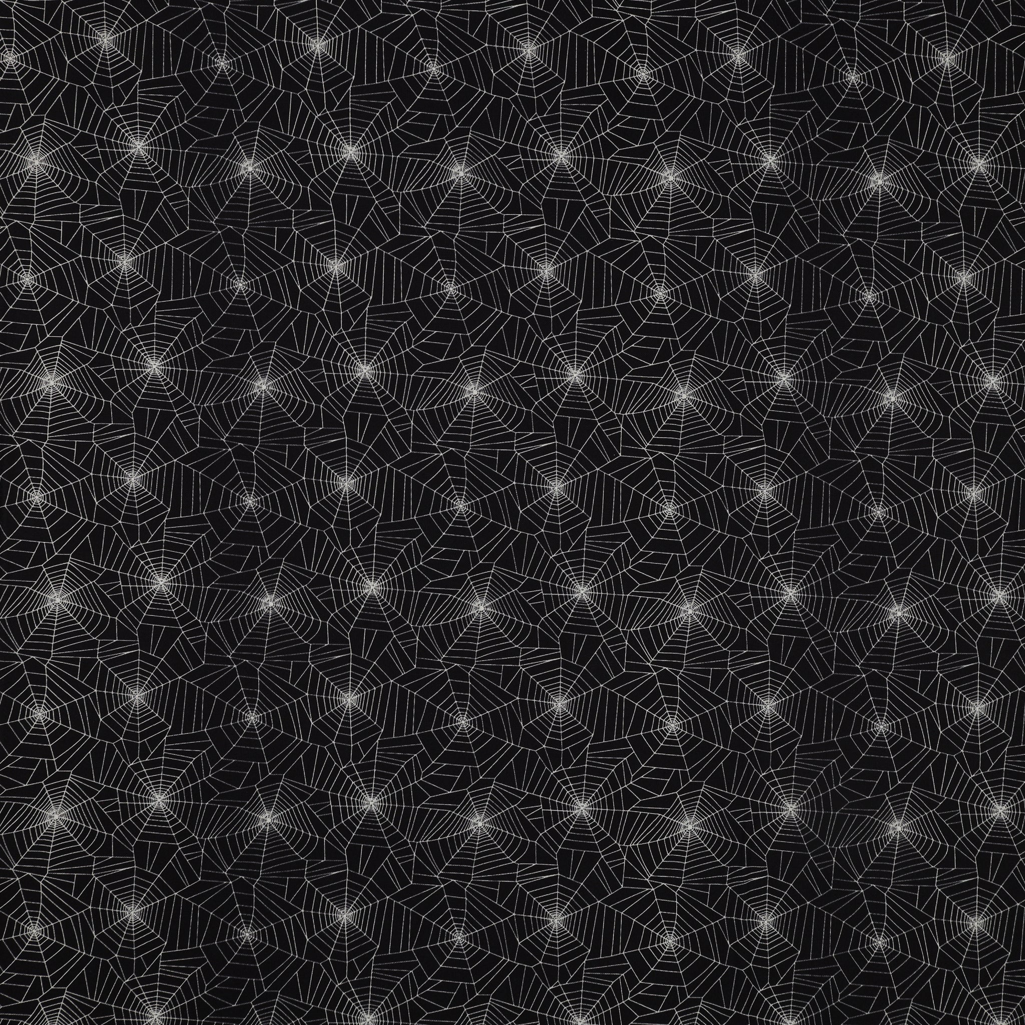 Ghostly Soiree Fabric Collection - Ghostly Cobwebs Black