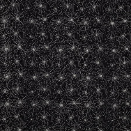 Ghostly Soiree Fabric Collection - Ghostly Cobwebs Black