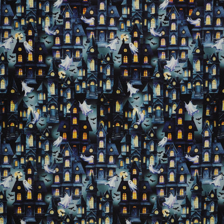 Ghostly Soiree Fabric Collection - Ghost Town Gray
