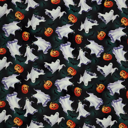 Ghostly Soiree Fabric Collection - Ghostly Parade Black