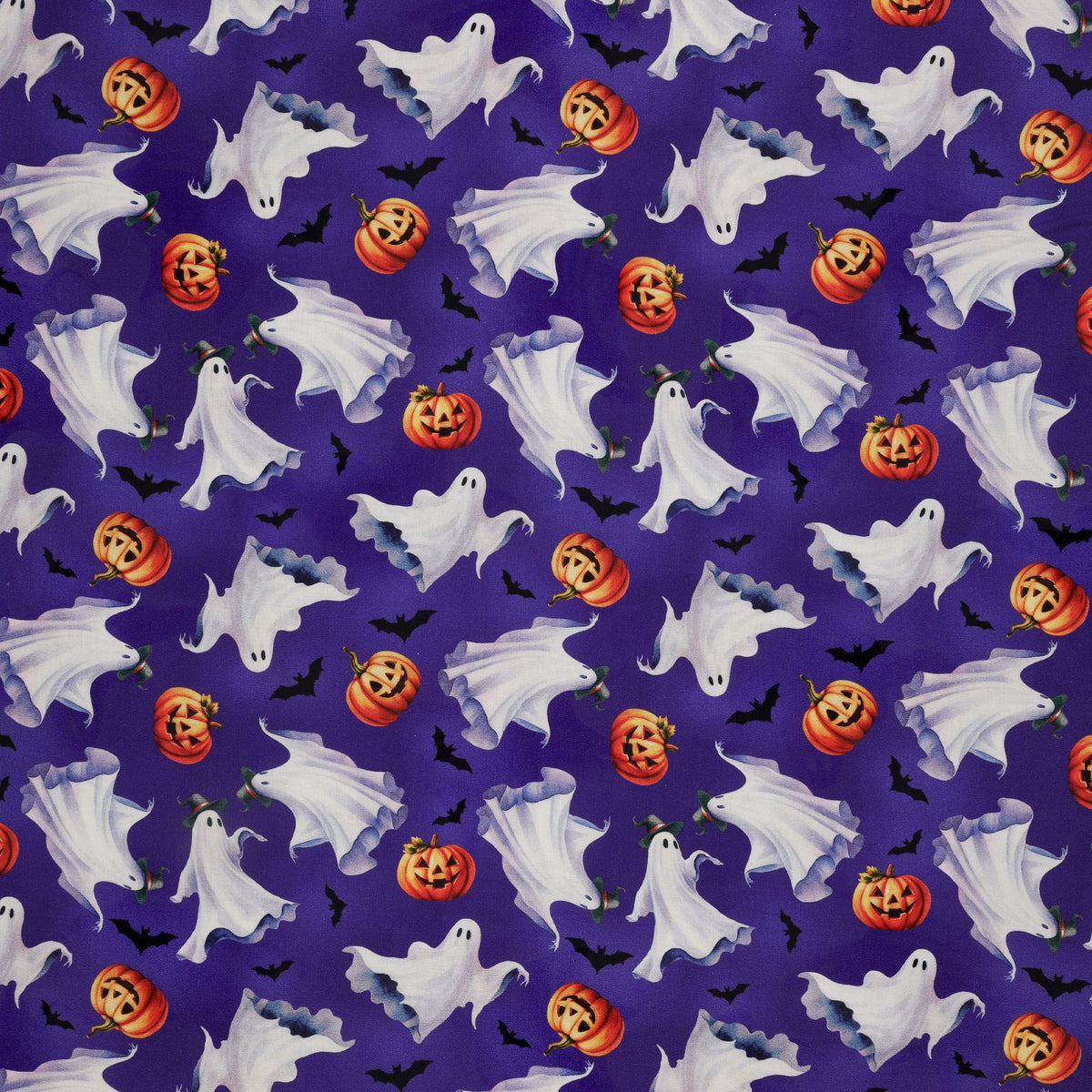 Ghostly Soiree Fabric Collection - Ghostly Parade Purple