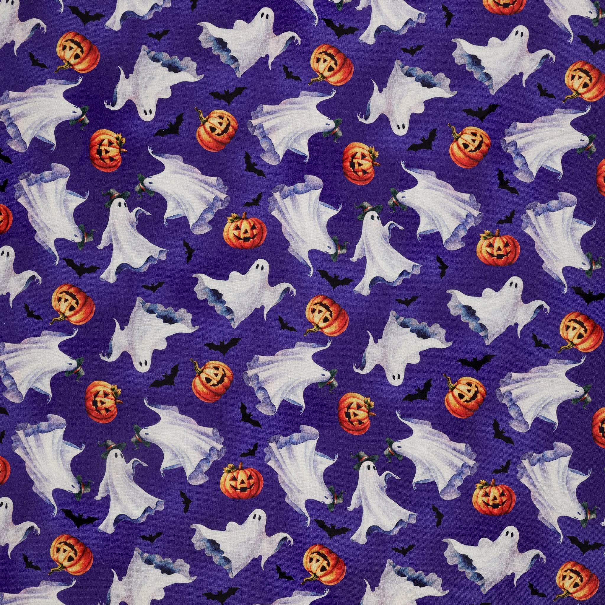Ghostly Soiree Fabric Collection - Ghostly Parade Purple
