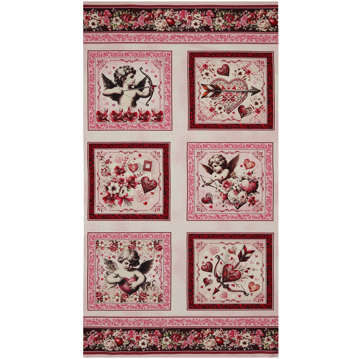 Cupid's Arrow Fabric Collection - Cupid's Arrow Panel Blush