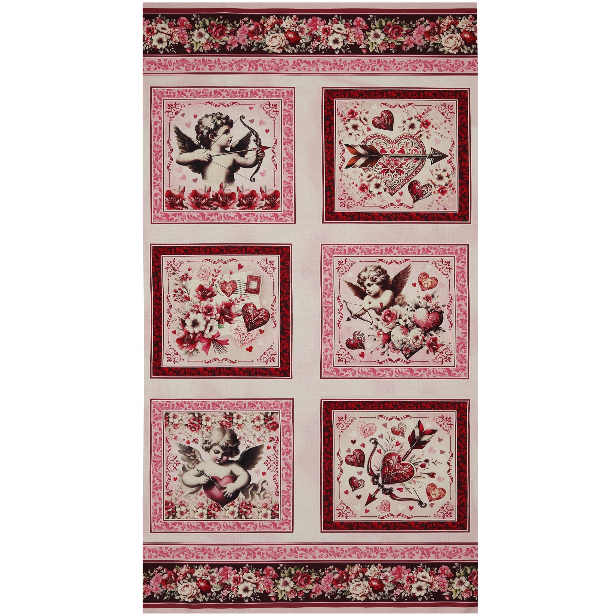 Cupid's Arrow Fabric Collection - Cupid's Arrow Panel Blush