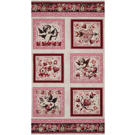 Cupid's Arrow Fabric Collection - Cupid's Arrow Panel Blush