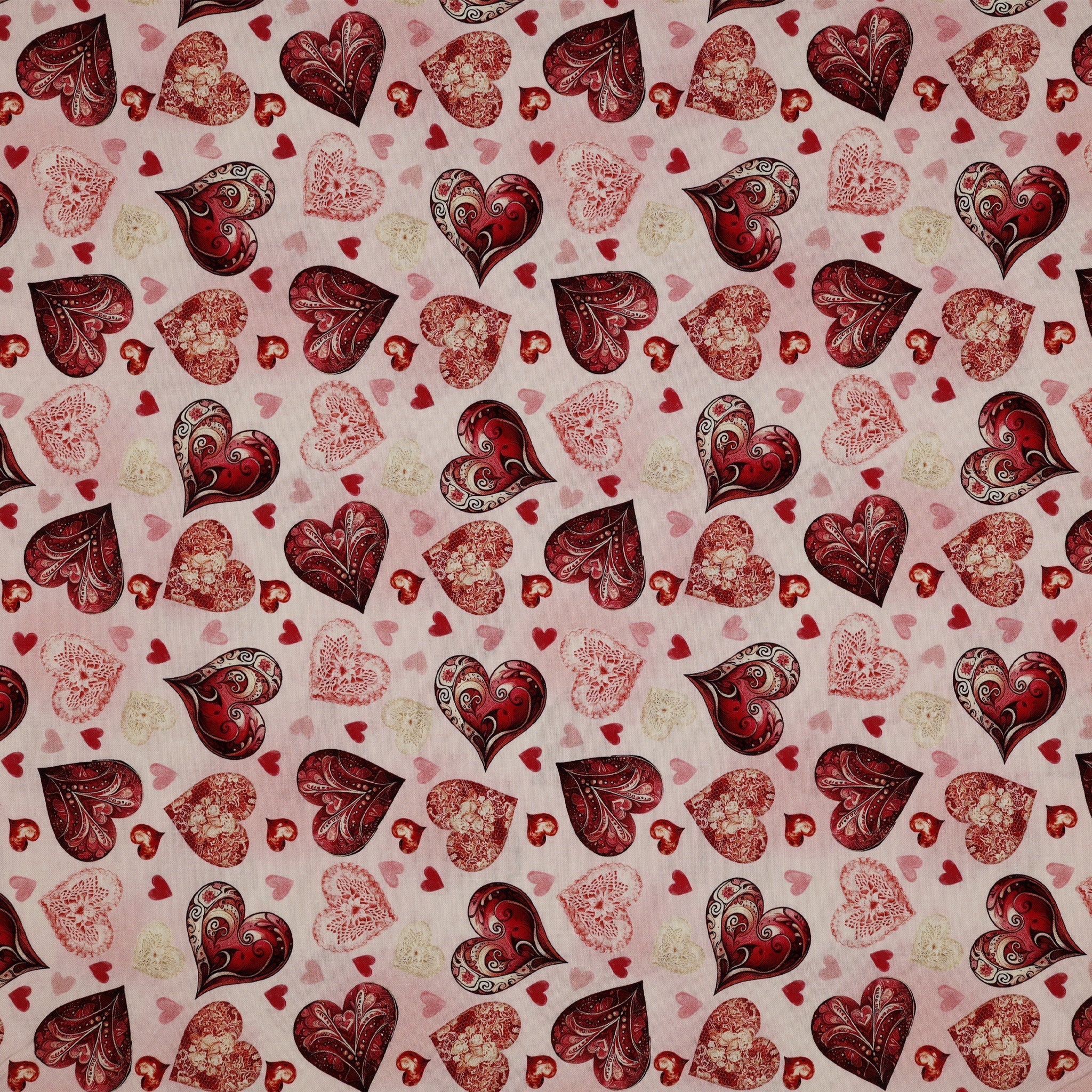 Cupid's Arrow Fabric Collection - Romantic Hearts Blush