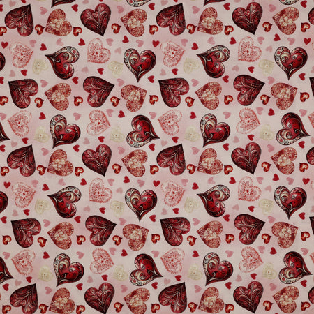 Cupid's Arrow Fabric Collection - Romantic Hearts Blush
