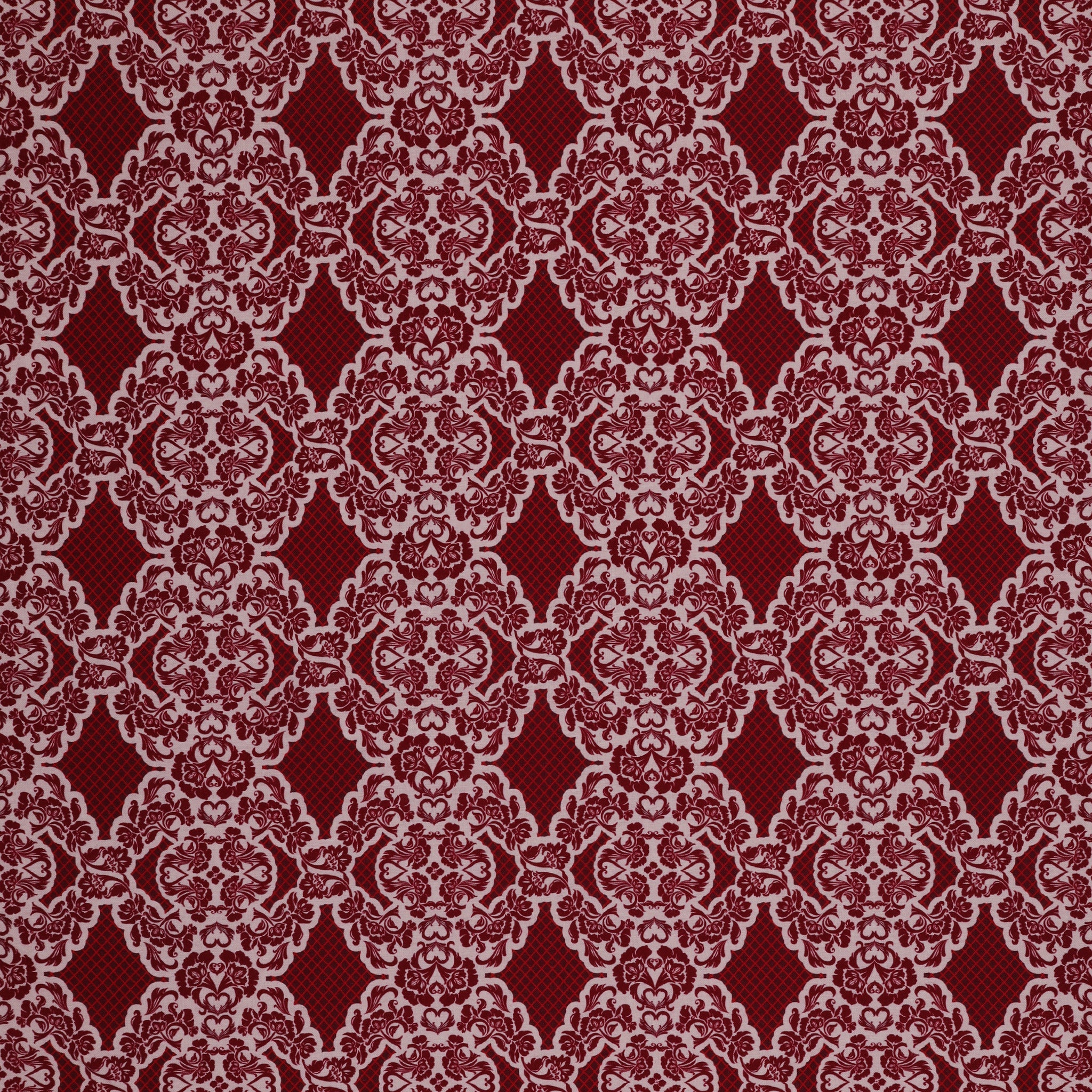 Cupid's Arrow Fabric Collection - Romantic Lace Red Velvet