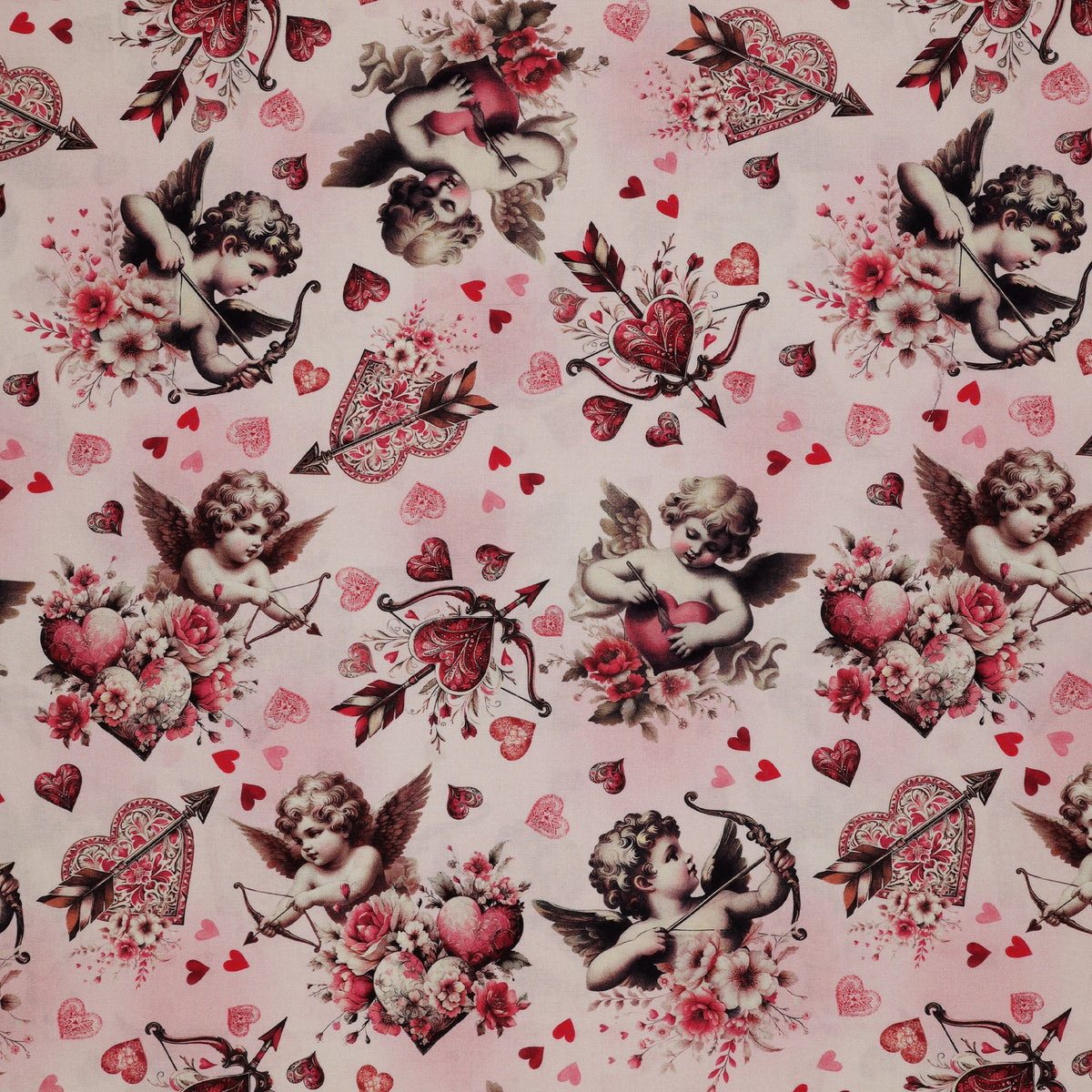 Cupid's Arrow Fabric Collection - Cherished Cupids Blush