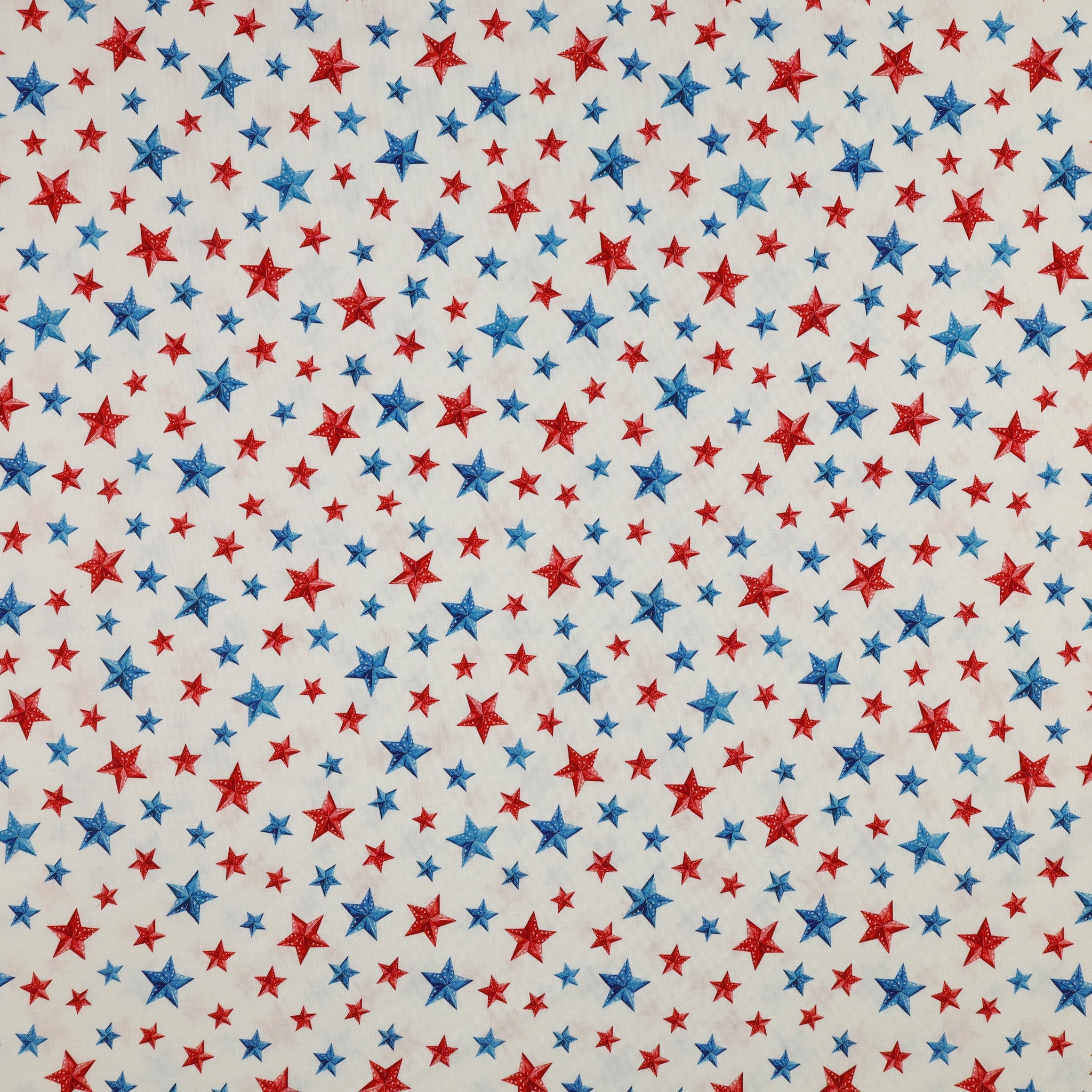 Red, White & Sweet Fabric Collection - Stars of Liberty White