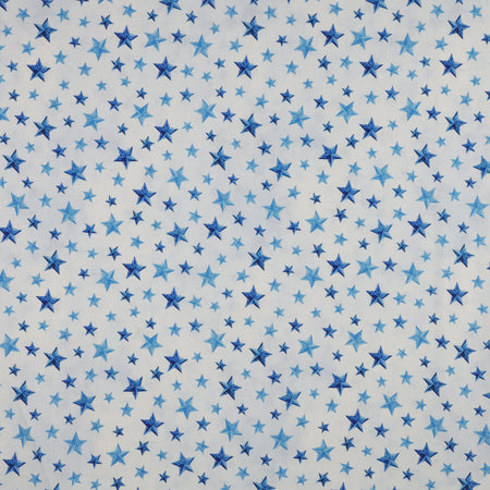 Red, White & Sweet Fabric Collection - Stars of Liberty Light Blue