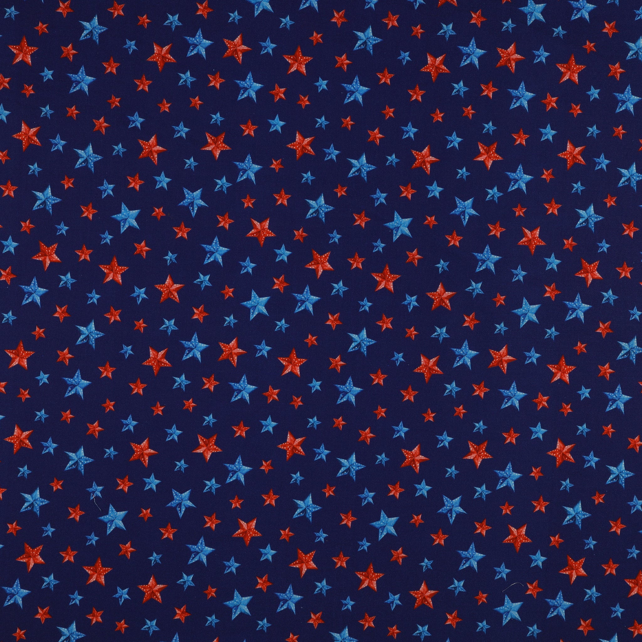 Red, White & Sweet Fabric Collection - Stars of Liberty Navy