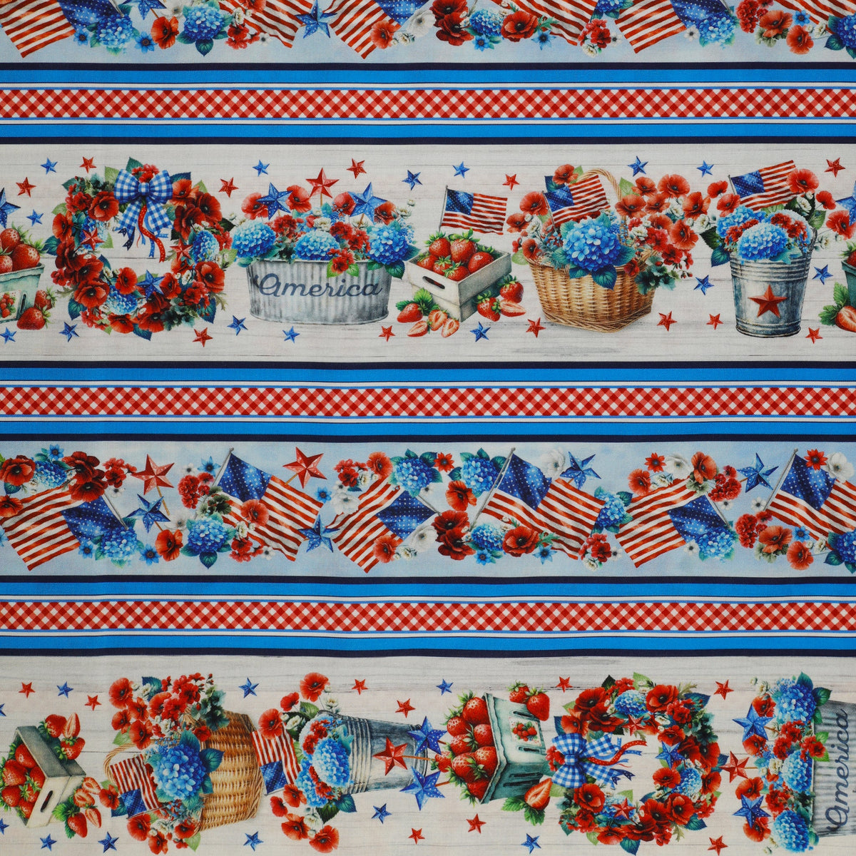 Red, White & Sweet Fabric Collection - Red, White & Sweet Stripe
