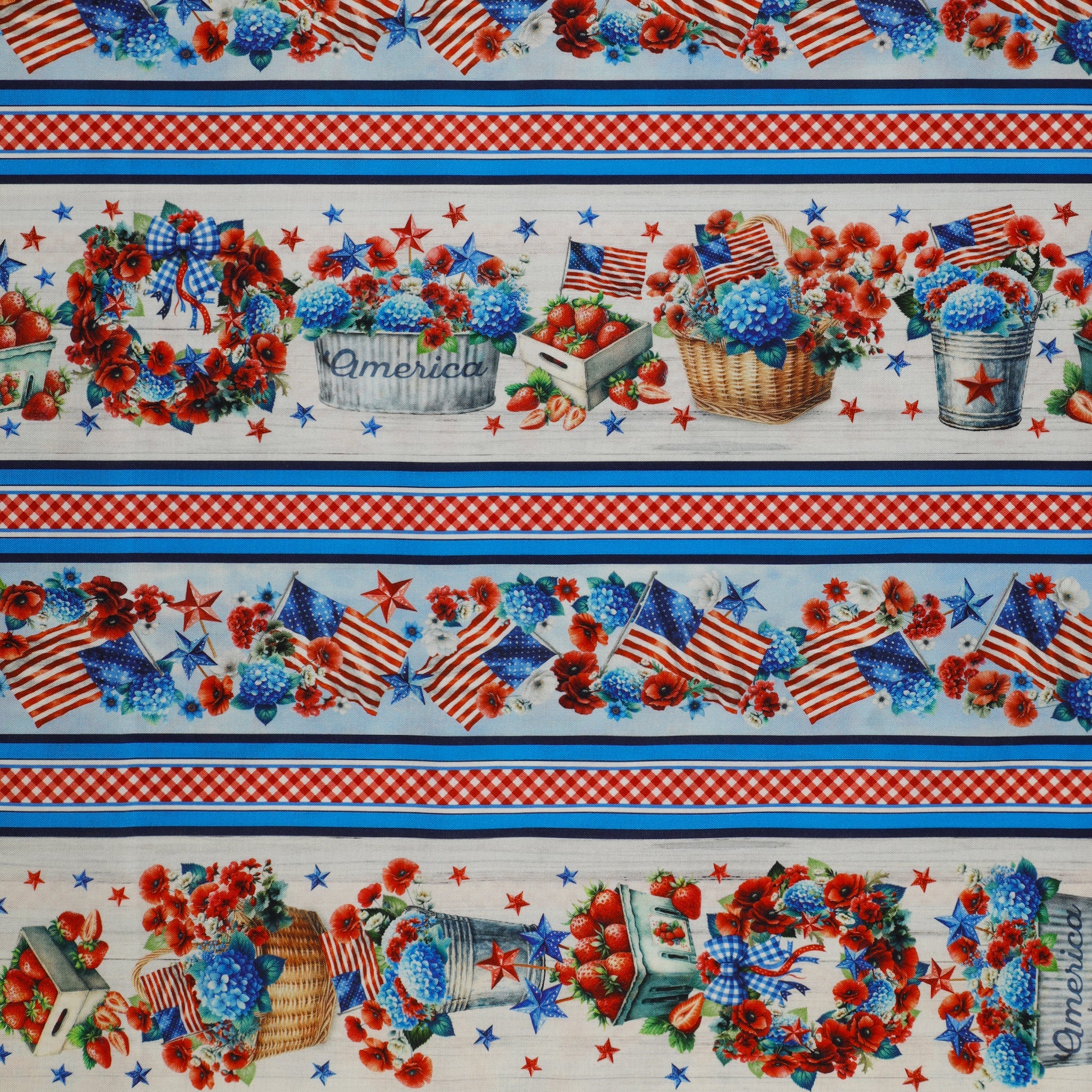 Red, White & Sweet Fabric Collection - Red, White & Sweet Stripe