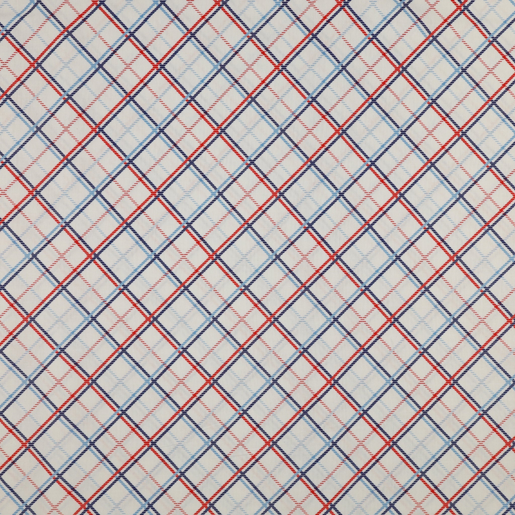 Red, White & Sweet Fabric Collection - Americana Plaid White