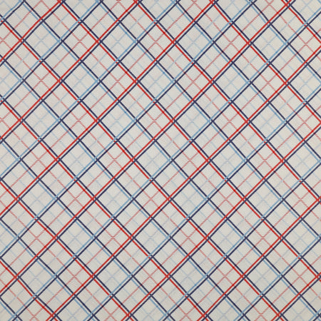 Red, White & Sweet Fabric Collection - Americana Plaid White