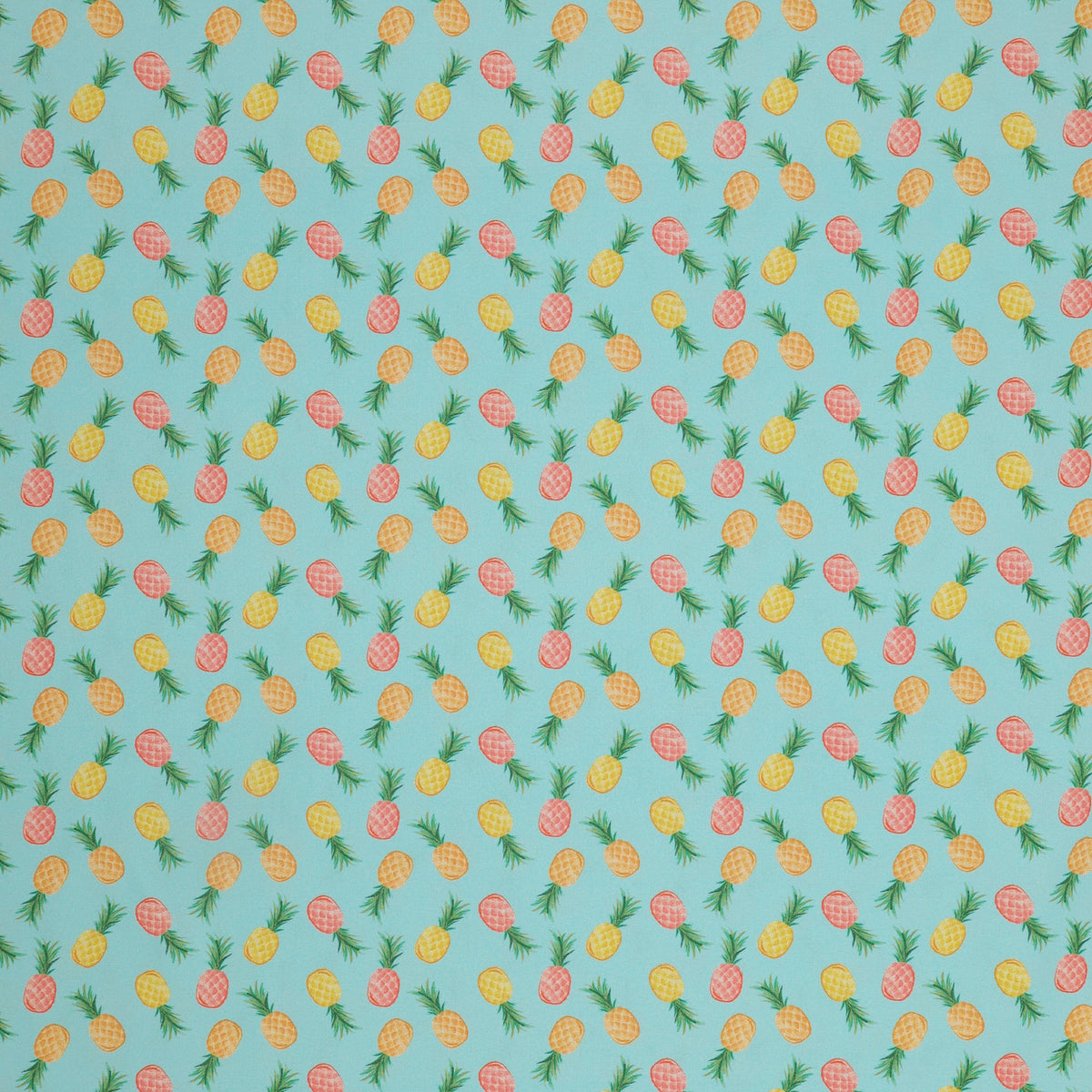 Tropical Splash Fabric Collection - Pineapple Party Light Blue