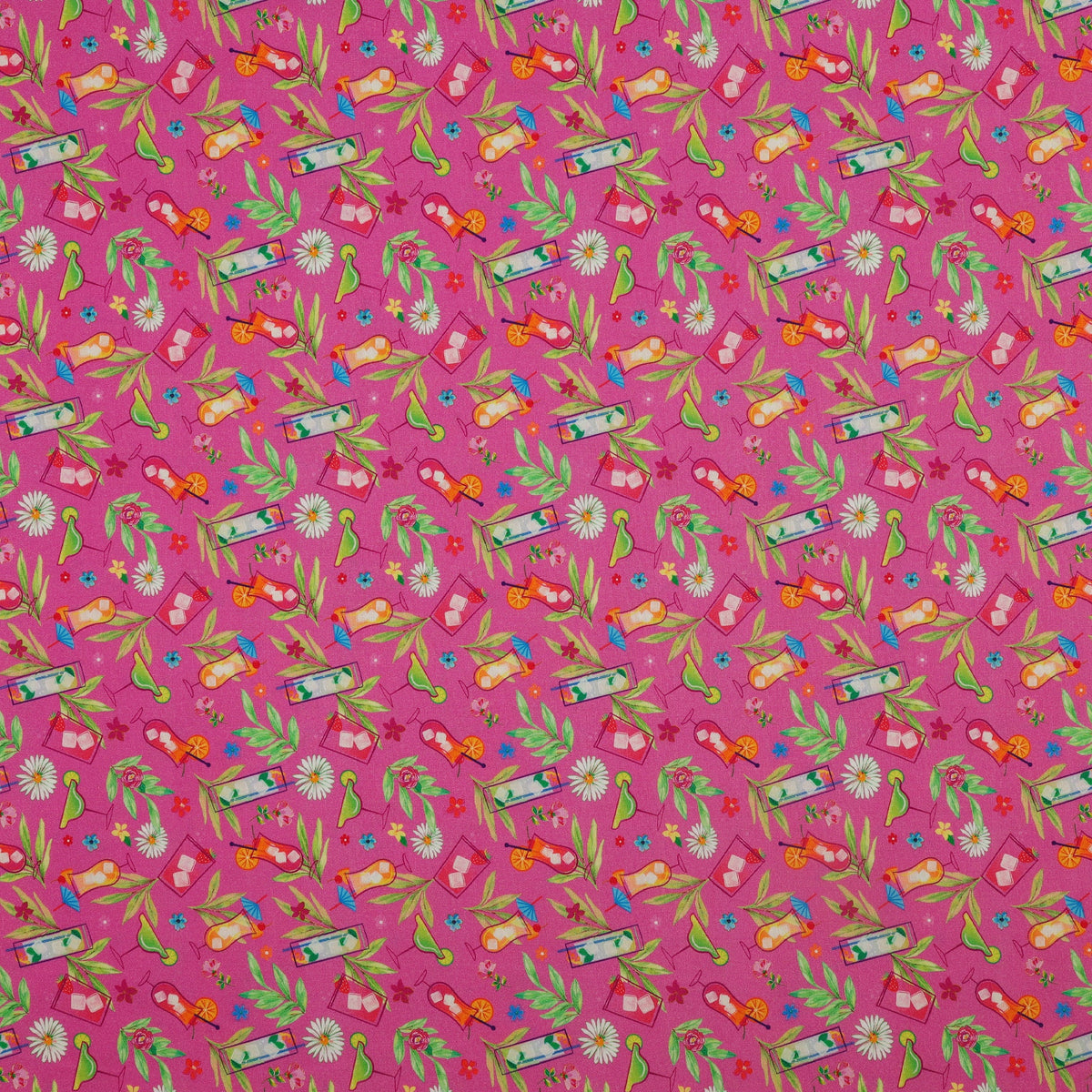 Tropical Splash Fabric Collection - Tropical Punch Pink