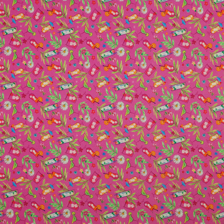 Tropical Splash Fabric Collection - Tropical Punch Pink